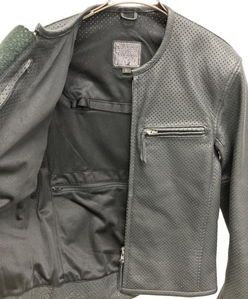 KADOYA（カドヤ）KADOYA (カドヤ) パンチングレザージャケット ブラック サイズ:Lの古着・服飾アイテム