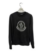 MONCLERモンクレール）の古着「Blurred logo sweatshirt」｜ブラック