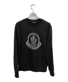 MONCLER（モンクレール）の古着「Blurred logo sweatshirt」｜ブラック