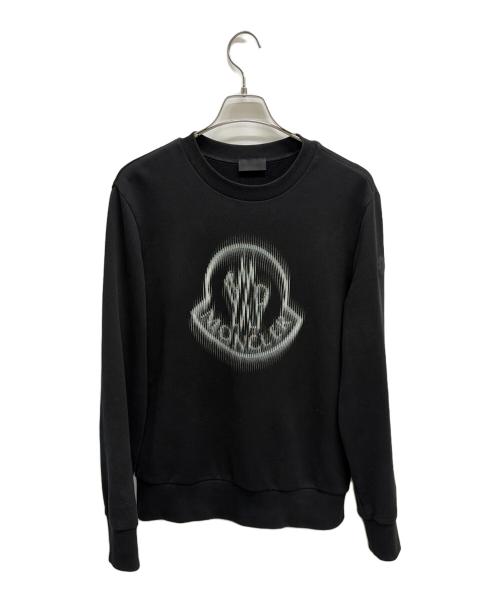 MONCLER（モンクレール）MONCLER (モンクレール) Blurred logo sweatshirt ブラック サイズ:Mの古着・服飾アイテム