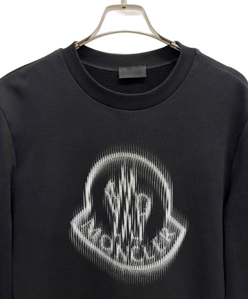 MONCLER（モンクレール）MONCLER (モンクレール) Blurred logo sweatshirt ブラック サイズ:Mの古着・服飾アイテム