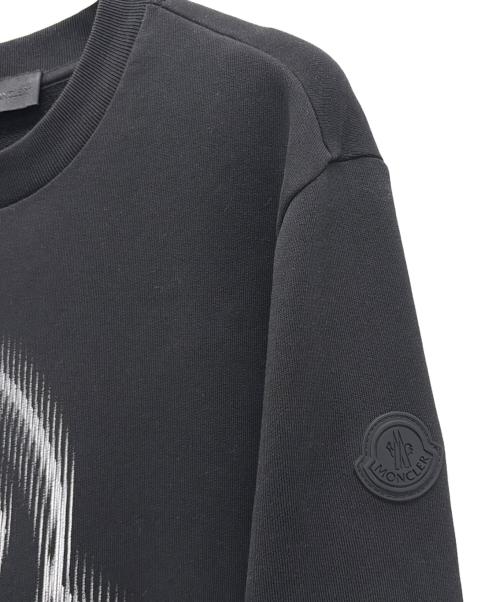 MONCLER（モンクレール）MONCLER (モンクレール) Blurred logo sweatshirt ブラック サイズ:Mの古着・服飾アイテム