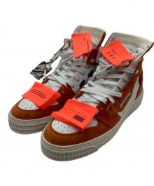OFFWHITE（オフホワイト）の古着「White & Orange Off Court 3.0 High Sneakers」｜ブラウン×ホワイト
