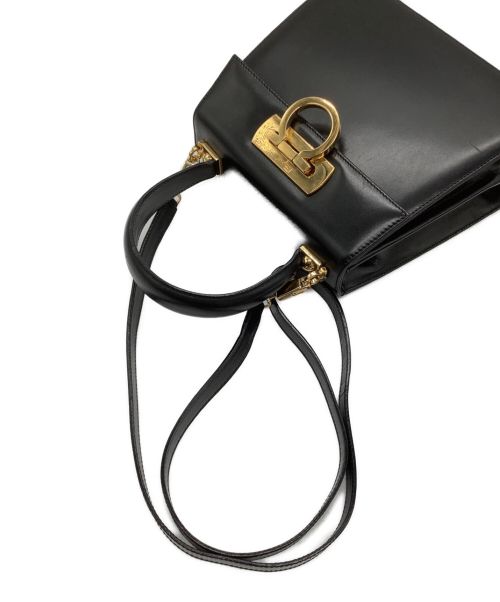 Salvatore Ferragamo（サルヴァトーレ フェラガモ）Salvatore Ferragamo (サルヴァトーレ フェラガモ) ガンチーニショルダーバッグ ブラックの古着・服飾アイテム