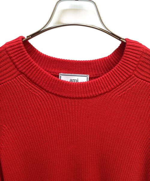 AMI Alexandre Mattiussi（アミアレクサンドルマテュッシ）AMI Alexandre Mattiussi (アミ アレクサンドル マテュッシ) ニット レッド サイズ:SIZE Sの古着・服飾アイテム