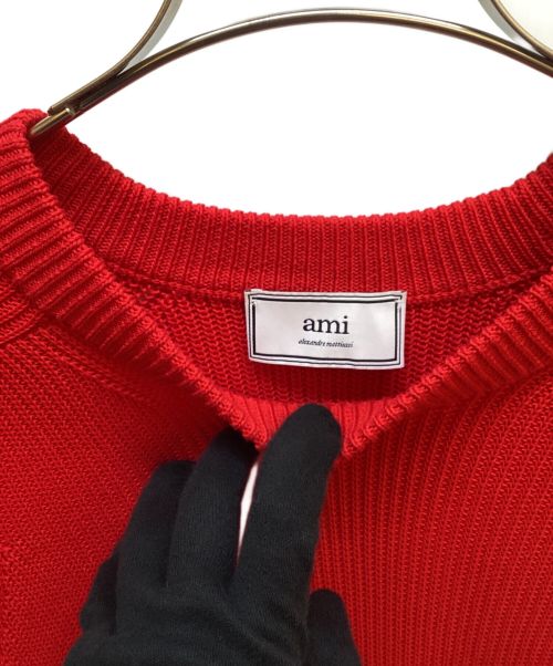 AMI Alexandre Mattiussi（アミアレクサンドルマテュッシ）AMI Alexandre Mattiussi (アミ アレクサンドル マテュッシ) ニット レッド サイズ:SIZE Sの古着・服飾アイテム