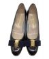 Salvatore Ferragamo (サルヴァトーレ フェラガモ) パンプス/ヴァラ ブラック×ネイビー サイズ:SIZE:6：3000円