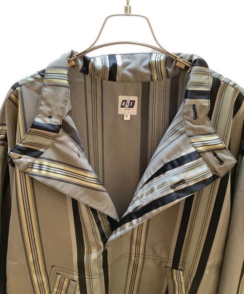 AiE（エーアイイー）AiE (エーアイイー) プルオーバーシャツ ベージュ×カーキ サイズ:Sの古着・服飾アイテム