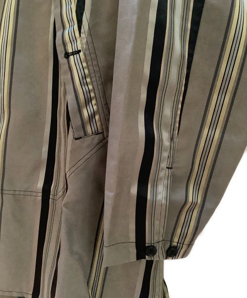 AiE（エーアイイー）AiE (エーアイイー) プルオーバーシャツ ベージュ×カーキ サイズ:Sの古着・服飾アイテム