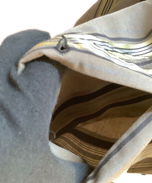 AiE（エーアイイー）AiE (エーアイイー) プルオーバーシャツ ベージュ×カーキ サイズ:Sの古着・服飾アイテム