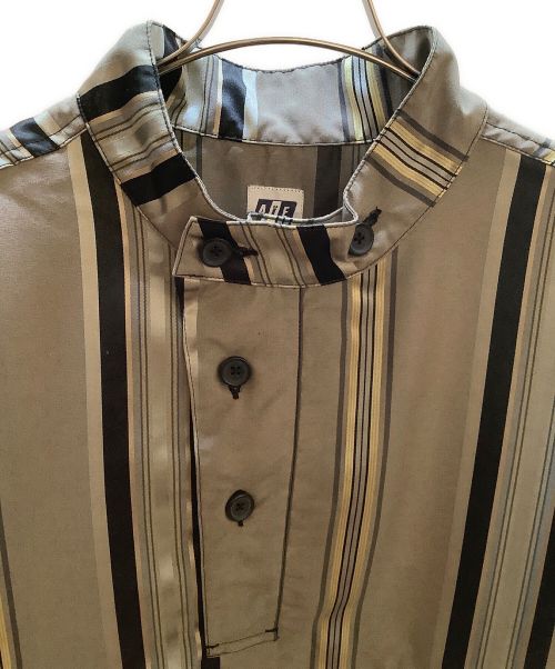 AiE（エーアイイー）AiE (エーアイイー) プルオーバーシャツ ベージュ×カーキ サイズ:Sの古着・服飾アイテム