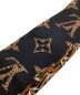 中古・古着 LOUIS VUITTON (ルイ ヴィトン) シルクスカーフ/バンドー・ジャイアントモノグラム ジャングル ブラウン×ブラック：20000円