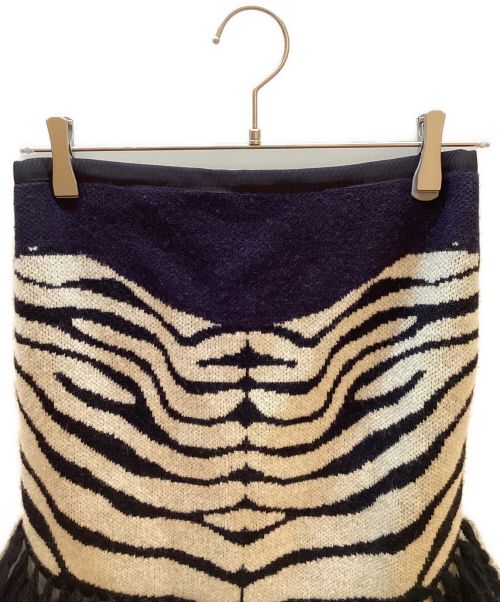 sacai（サカイ）sacai (サカイ) ニットスカート ブラック×ホワイト サイズ:Sの古着・服飾アイテム