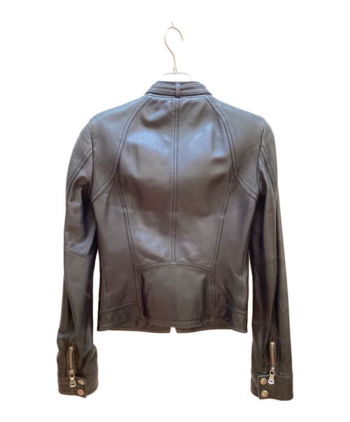 DOLCE & GABBANA（ドルチェ＆ガッバーナ）DOLCE & GABBANA (ドルチェ＆ガッバーナ) レザージャケット　シングルライダース ブラック サイズ:40の古着・服飾アイテム