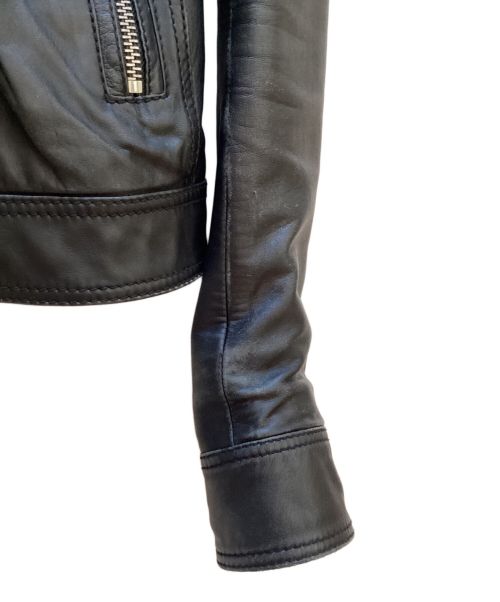 DOLCE & GABBANA（ドルチェ＆ガッバーナ）DOLCE & GABBANA (ドルチェ＆ガッバーナ) レザージャケット　シングルライダース ブラック サイズ:40の古着・服飾アイテム