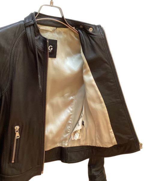 DOLCE & GABBANA（ドルチェ＆ガッバーナ）DOLCE & GABBANA (ドルチェ＆ガッバーナ) レザージャケット　シングルライダース ブラック サイズ:40の古着・服飾アイテム