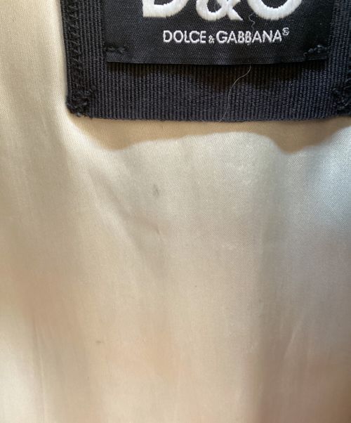 DOLCE & GABBANA（ドルチェ＆ガッバーナ）DOLCE & GABBANA (ドルチェ＆ガッバーナ) レザージャケット　シングルライダース ブラック サイズ:40の古着・服飾アイテム
