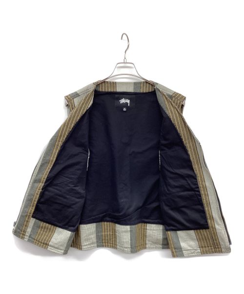 stussy（ステューシー）stussy (ステューシー) ワークベスト グリーン サイズ:Mの古着・服飾アイテム