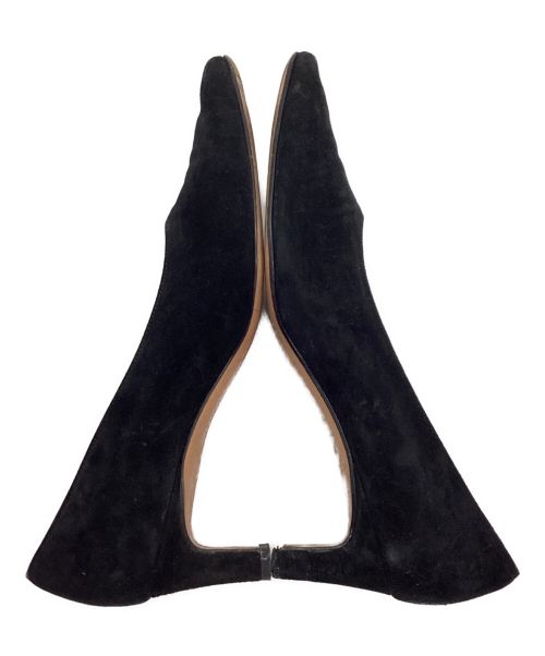 Salvatore Ferragamo（サルヴァトーレ フェラガモ）Salvatore Ferragamo (サルヴァトーレ フェラガモ) スウェードパンプス ブラック サイズ:24cmの古着・服飾アイテム