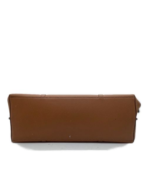 TORY BURCH（トリーバーチ）TORY BURCH (トリーバーチ) レザートートバッグ オレンジ×ブラウンの古着・服飾アイテム