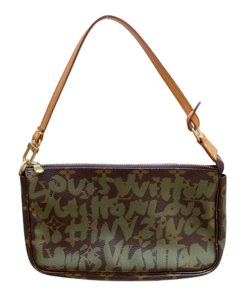 LOUIS VUITTON（ルイ ヴィトン）LOUIS VUITTON (ルイ ヴィトン)  ポシェット アクセソワール/モノグラム・グラフティ ブラウン×グリーンの古着・服飾アイテム