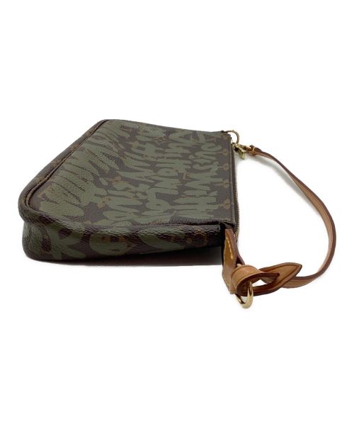 LOUIS VUITTON（ルイ ヴィトン）LOUIS VUITTON (ルイ ヴィトン)  ポシェット アクセソワール/モノグラム・グラフティ ブラウン×グリーンの古着・服飾アイテム