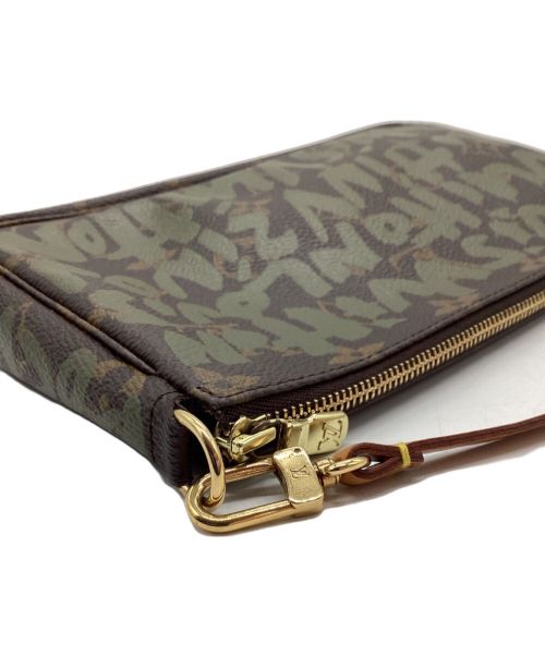 LOUIS VUITTON（ルイ ヴィトン）LOUIS VUITTON (ルイ ヴィトン)  ポシェット アクセソワール/モノグラム・グラフティ ブラウン×グリーンの古着・服飾アイテム