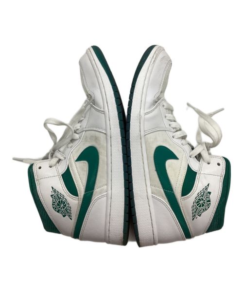 NIKE（ナイキ）NIKE (ナイキ) AIR JORDAN 1 MID WHITE MYSTIC GREEN ホワイト×グリーン サイズ:28.5の古着・服飾アイテム