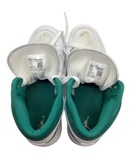 NIKE（ナイキ）NIKE (ナイキ) AIR JORDAN 1 MID WHITE MYSTIC GREEN ホワイト×グリーン サイズ:28.5の古着・服飾アイテム