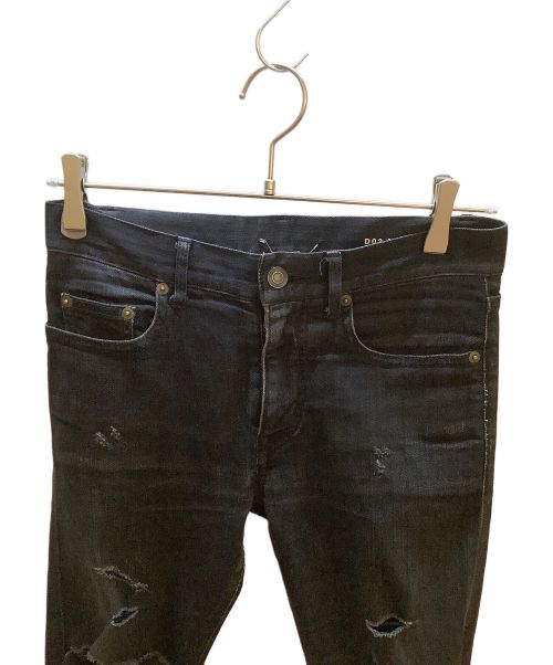 SAINTLAURENT JEANS（サンローラン ジーンズ）SAINTLAURENT JEANS (サンローラン ジーンズ) ダメージデニムパンツ ブラック サイズ:Mの古着・服飾アイテム