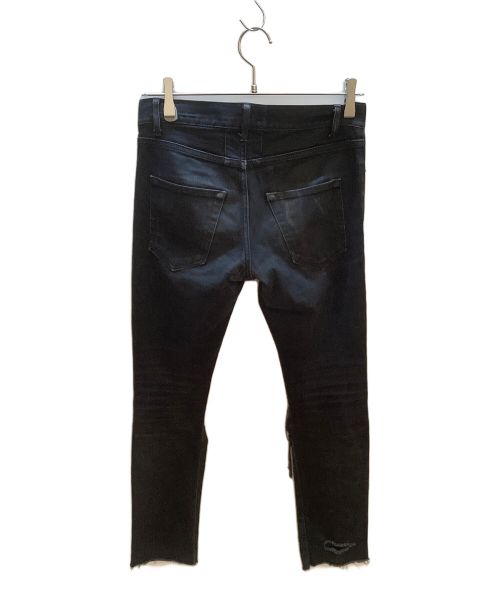 SAINTLAURENT JEANS（サンローラン ジーンズ）SAINTLAURENT JEANS (サンローラン ジーンズ) ダメージデニムパンツ ブラック サイズ:Mの古着・服飾アイテム