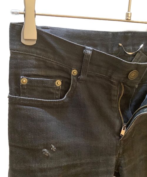 SAINTLAURENT JEANS（サンローラン ジーンズ）SAINTLAURENT JEANS (サンローラン ジーンズ) ダメージデニムパンツ ブラック サイズ:Mの古着・服飾アイテム