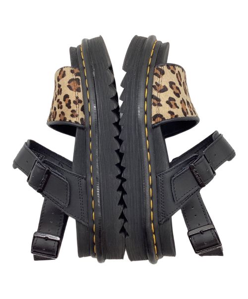 Dr.Martens（ドクターマーチン）Dr.Martens (ドクターマーチン) Dr.Martens VOSS HAIR ON LEOPARD ブラック×ベージュ サイズ:US7の古着・服飾アイテム
