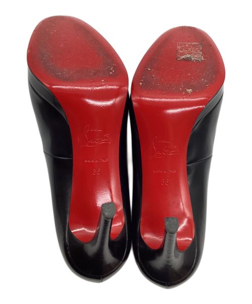 Christian Louboutin（クリスチャン・ルブタン）Christian Louboutin (クリスチャン・ルブタン) NEW SIMPLE PUMP100 JAZZ CALF ブラック×レッド サイズ:SIZE36の古着・服飾アイテム