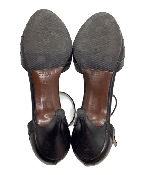 PELLICO（ペリーコ）PELLICO (ペリーコ) ストラップパンプス ブラック×ベージュ サイズ:SIZE 36 1/2の古着・服飾アイテム