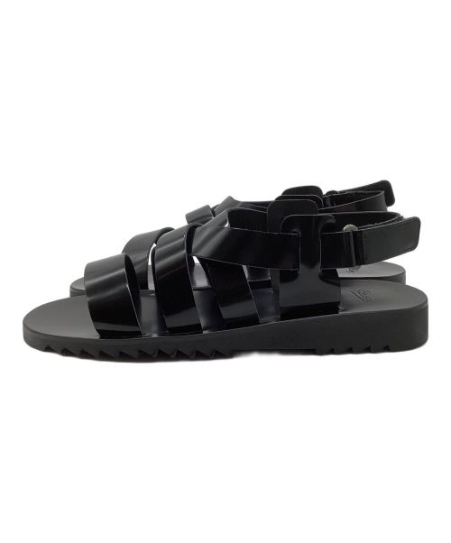 PARABOOT（パラブーツ）PARABOOT (パラブーツ) Paraboot パラブーツ TIARE SPORT ティアレ スポーツ 編み込み エナメルレザーサンダル ブラック サイズ:39の古着・服飾アイテム