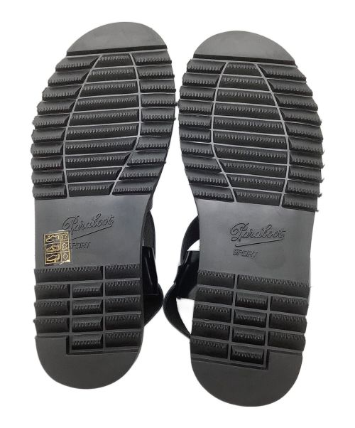 PARABOOT（パラブーツ）PARABOOT (パラブーツ) Paraboot パラブーツ TIARE SPORT ティアレ スポーツ 編み込み エナメルレザーサンダル ブラック サイズ:39の古着・服飾アイテム