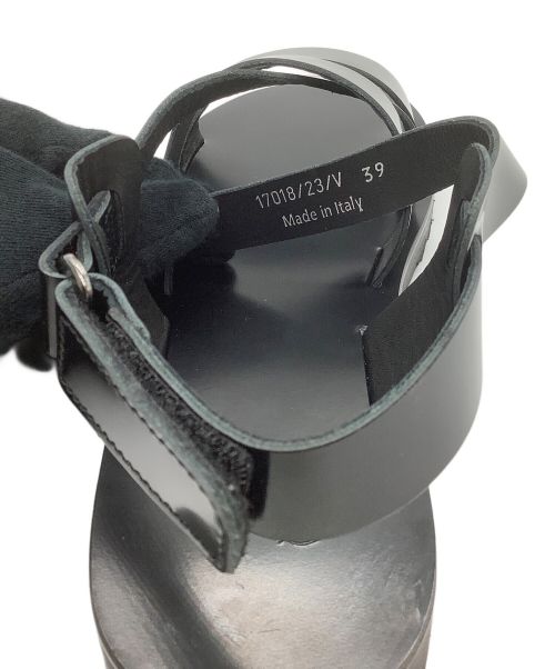 PARABOOT（パラブーツ）PARABOOT (パラブーツ) Paraboot パラブーツ TIARE SPORT ティアレ スポーツ 編み込み エナメルレザーサンダル ブラック サイズ:39の古着・服飾アイテム