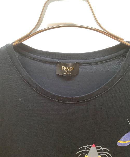 FENDI（フェンディ）FENDI (フェンディ) Tシャツ ブラック サイズ:Lの古着・服飾アイテム