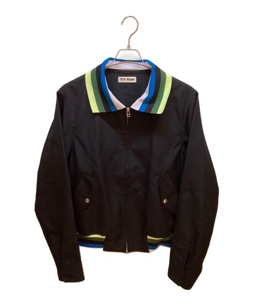 TTT MSW（ティー モダンストリートウェア）TTT MSW (ティー) ジップブルゾン ブラック サイズ:Lの古着・服飾アイテム