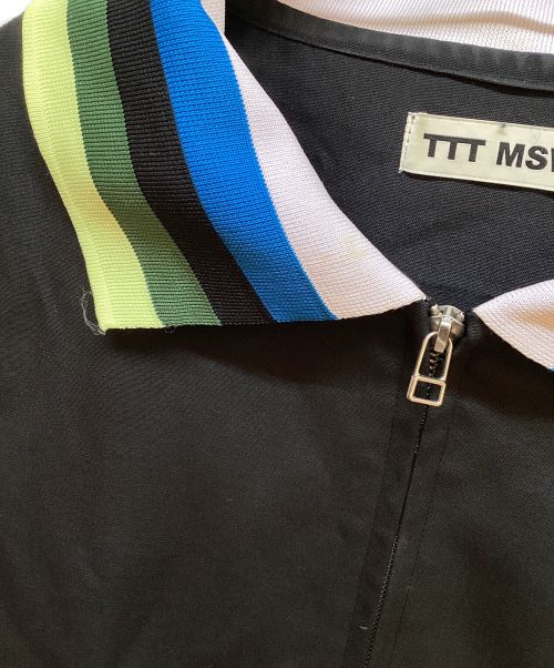 TTT MSW（ティー モダンストリートウェア）TTT MSW (ティー) ジップブルゾン ブラック サイズ:Lの古着・服飾アイテム