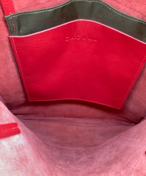 CACUMA（カクマ）CACUMA (カクマ) トートバッグ レッドの古着・服飾アイテム