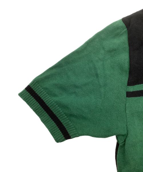 Hysteric Glamour（ヒステリックグラマー）Hysteric Glamour (ヒステリックグラマー) FLAME LOGO刺繍 サイクルジャージ ブラック×グリーン サイズ:Mの古着・服飾アイテム