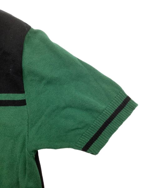 Hysteric Glamour（ヒステリックグラマー）Hysteric Glamour (ヒステリックグラマー) FLAME LOGO刺繍 サイクルジャージ ブラック×グリーン サイズ:Mの古着・服飾アイテム