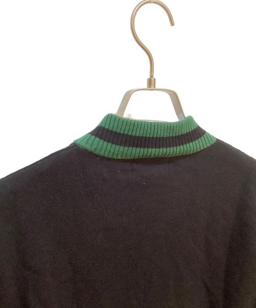 Hysteric Glamour（ヒステリックグラマー）Hysteric Glamour (ヒステリックグラマー) FLAME LOGO刺繍 サイクルジャージ ブラック×グリーン サイズ:Mの古着・服飾アイテム