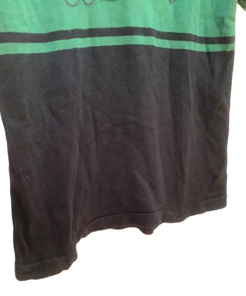 Hysteric Glamour（ヒステリックグラマー）Hysteric Glamour (ヒステリックグラマー) FLAME LOGO刺繍 サイクルジャージ ブラック×グリーン サイズ:Mの古着・服飾アイテム