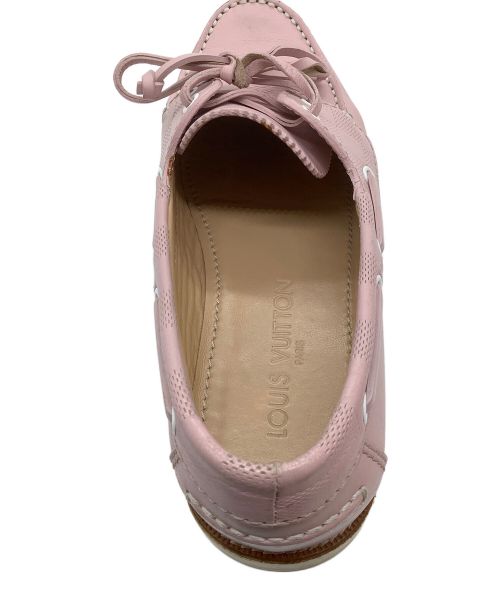 LOUIS VUITTON（ルイ ヴィトン）LOUIS VUITTON (ルイ ヴィトン) デッキシューズ ピンク サイズ:6の古着・服飾アイテム