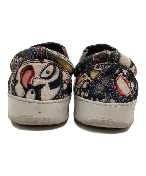 DSQUARED2（ディースクエアード）DSQUARED2 (ディースクエアード) スリッポン ブラック×レッド サイズ:40の古着・服飾アイテム