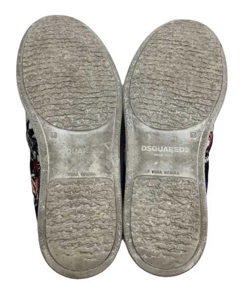 DSQUARED2（ディースクエアード）DSQUARED2 (ディースクエアード) スリッポン ブラック×レッド サイズ:40の古着・服飾アイテム