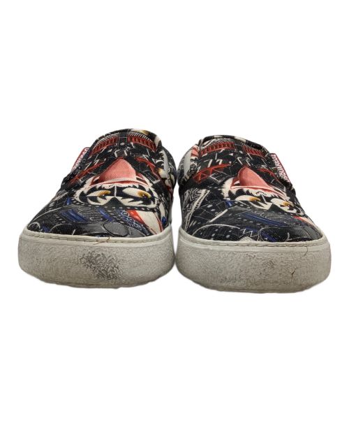 DSQUARED2（ディースクエアード）DSQUARED2 (ディースクエアード) スリッポン ブラック×レッド サイズ:40の古着・服飾アイテム